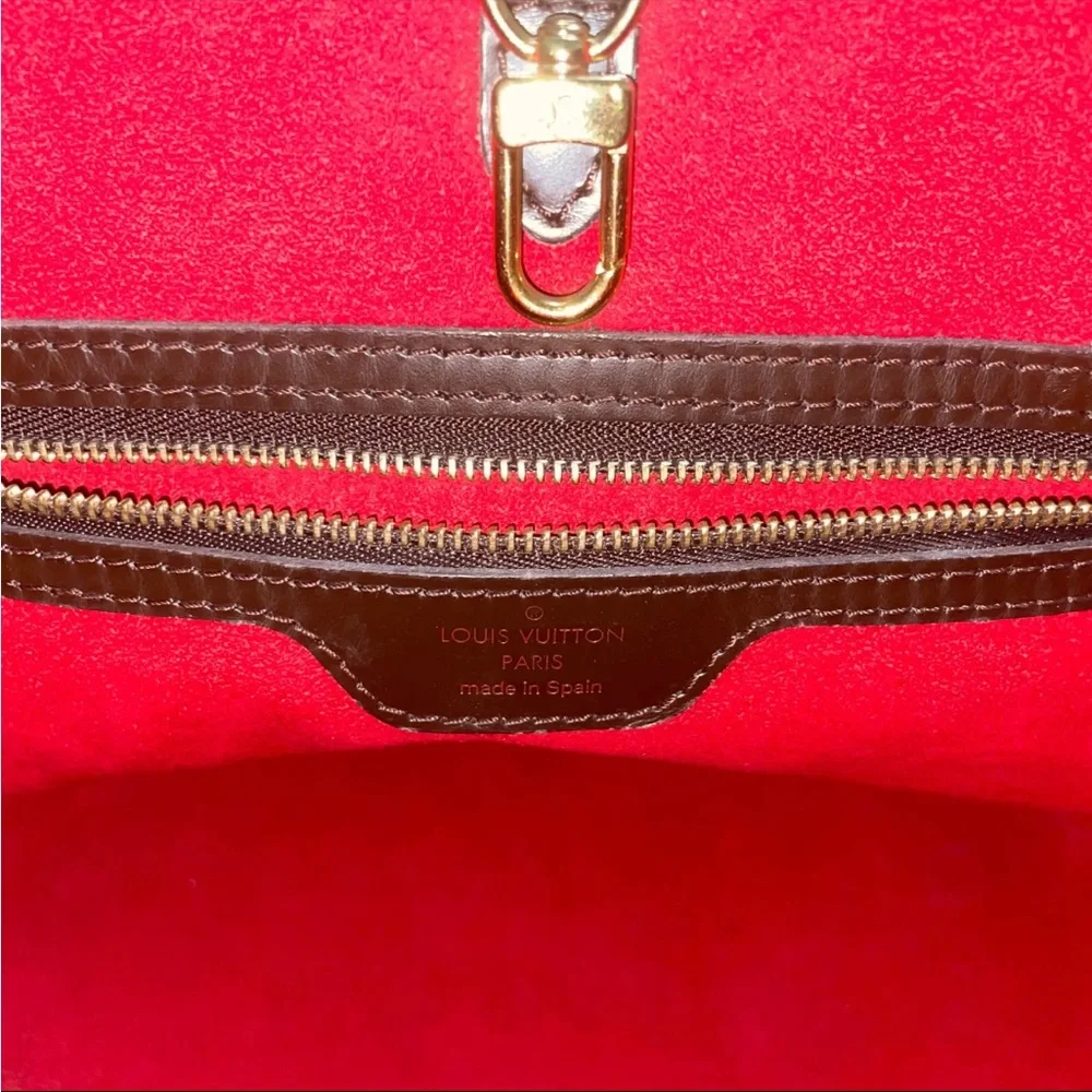 Slightly used  Louis Vuitton Damier Hampstead PM Tote bag N51205 Ladies Ebene - Picture 7 of 8
